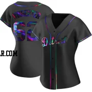Trey Wingenter Women's Detroit Tigers Black Holographic Replica Alternate Jersey