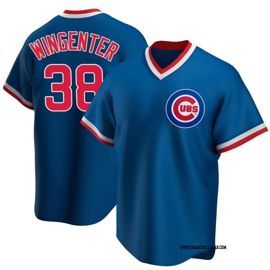 Trey Wingenter Youth Chicago Cubs Royal Replica Road Cooperstown Collection Jersey