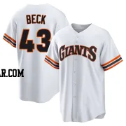 Tristan Beck Men's San Francisco Giants White Limited Throwback Cooperstown Collection Jersey