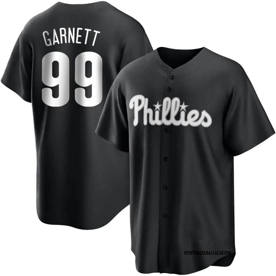 Tristan Garnett Youth Philadelphia Phillies Black/White Replica Jersey