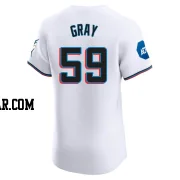 Tristan Gray Men's Miami Marlins White Elite Home Patch Jersey