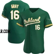Tristan Gray Men's Oakland Athletics Green Authentic Kelly Alternate Jersey