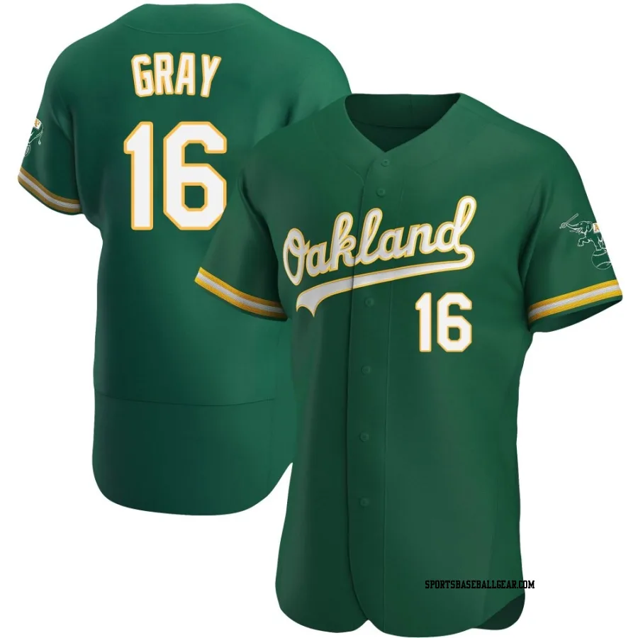 Tristan Gray Men's Oakland Athletics Green Authentic Kelly Alternate Jersey