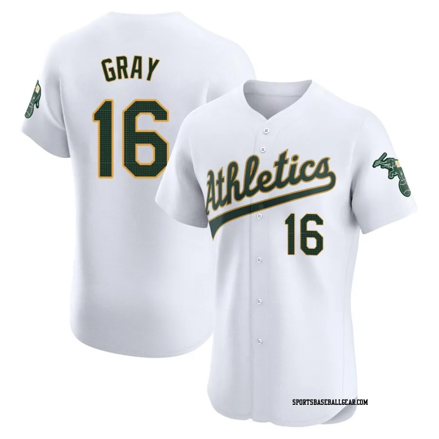 Tristan Gray Men's Oakland Athletics White Elite Home Jersey