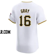 Tristan Gray Men's Pittsburgh Pirates White Elite Home Jersey