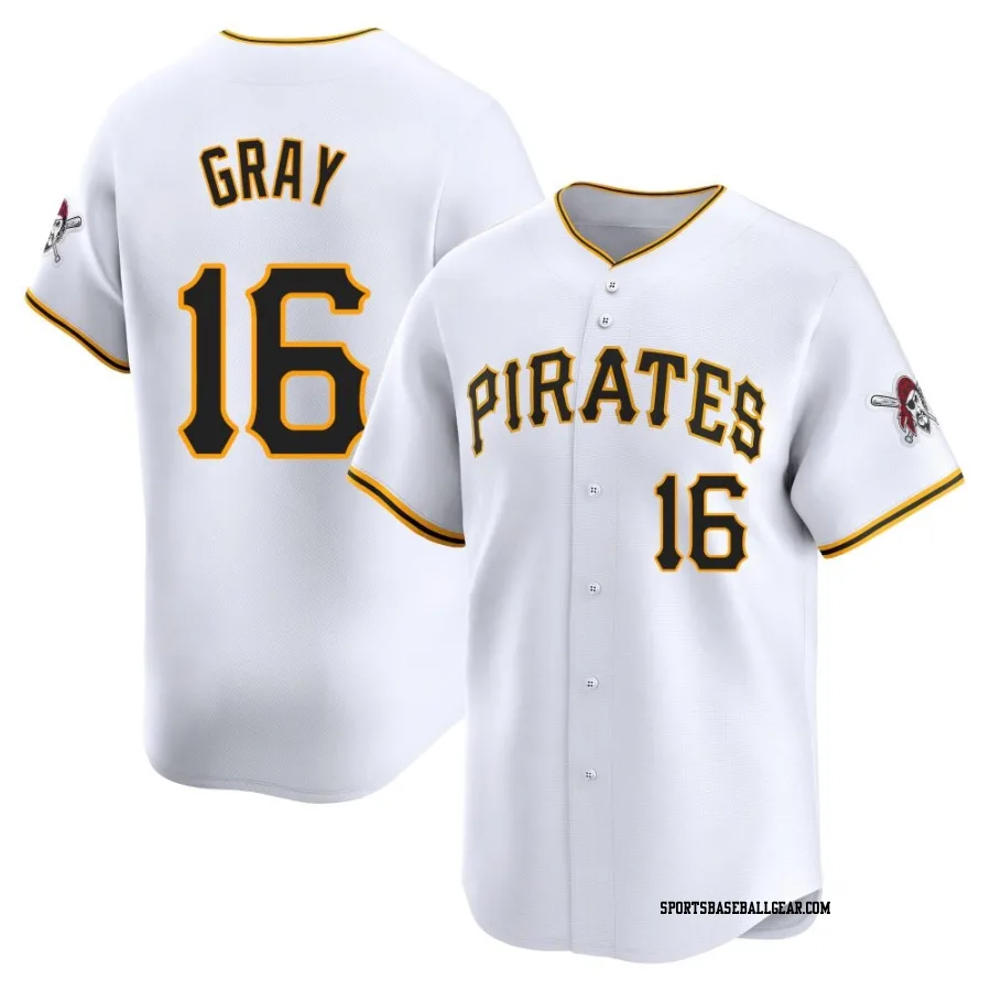 Tristan Gray Men's Pittsburgh Pirates White Limited Home Jersey
