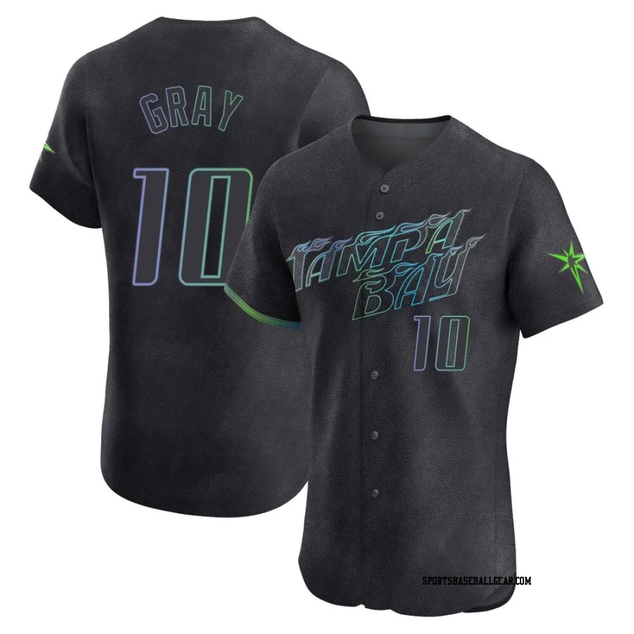 Tristan Gray Men's Tampa Bay Rays Charcoal Elite 2024 City Connect Jersey