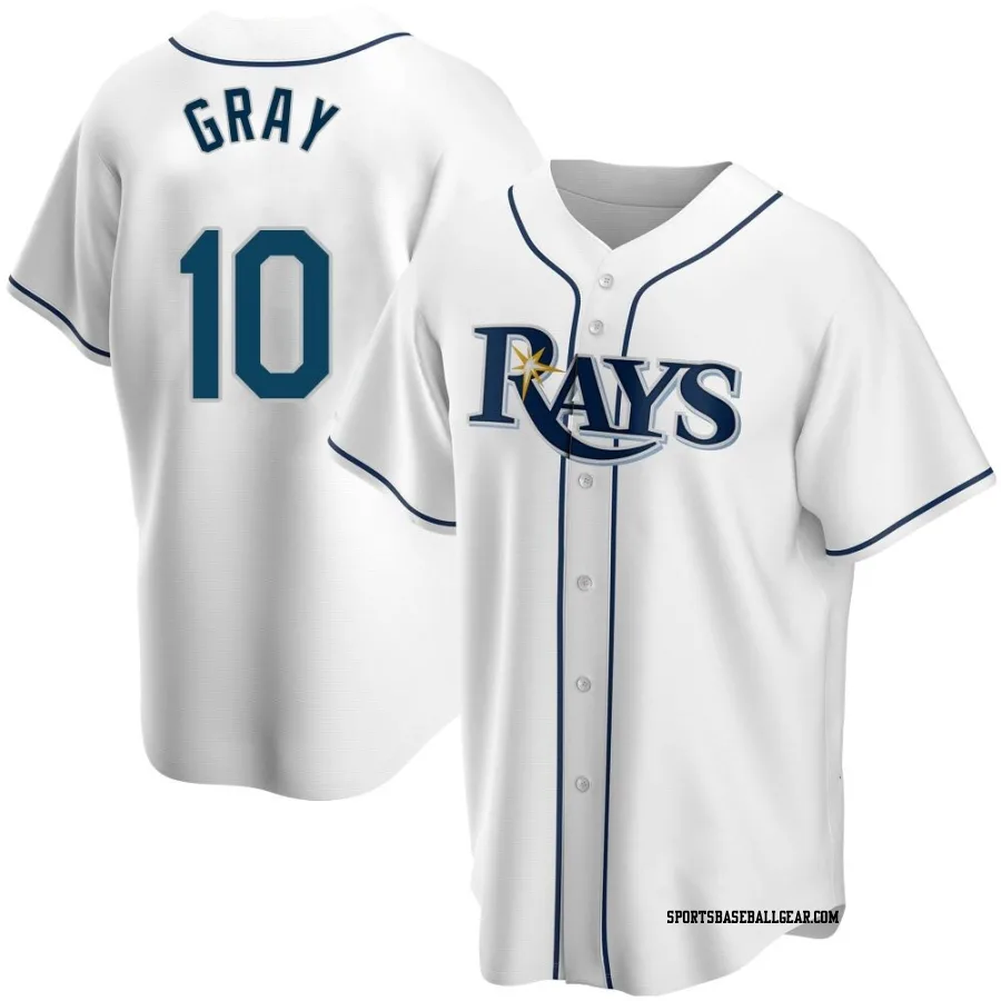 Tristan Gray Men's Tampa Bay Rays White Replica Home Jersey