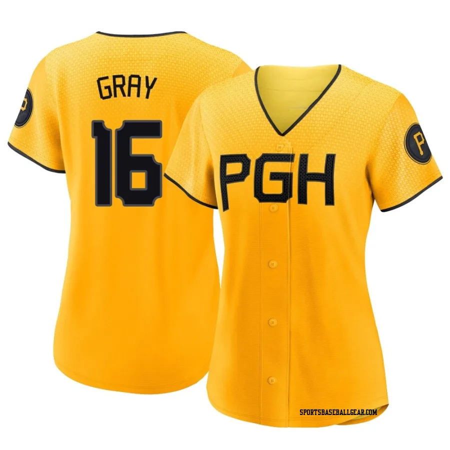 Tristan Gray Women's Pittsburgh Pirates Gold Replica 2023 City Connect Jersey
