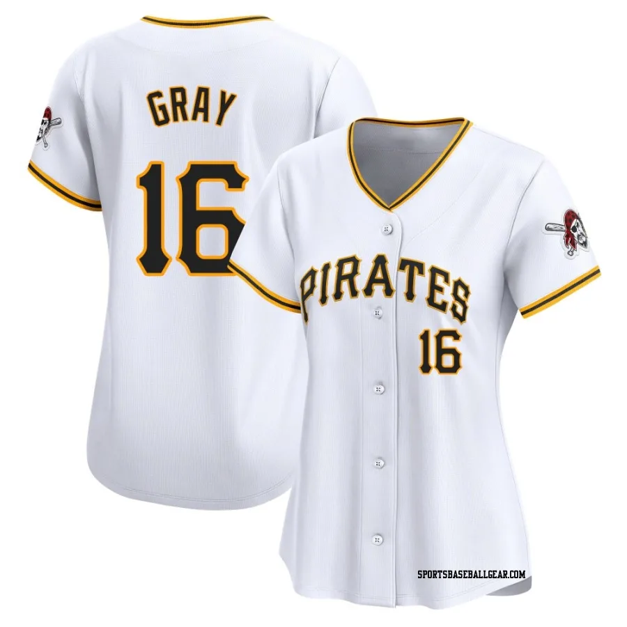 Tristan Gray Women's Pittsburgh Pirates White Limited Home Jersey