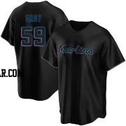 Tristan Gray Youth Miami Marlins Black Replica Alternate Jersey