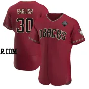 Tristin English Men's Arizona Diamondbacks Authentic Crimson Alternate 2023 World Series Jersey