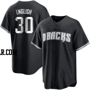 Tristin English Men's Arizona Diamondbacks Black/White Replica Jersey