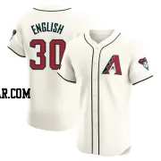 Tristin English Men's Arizona Diamondbacks Cream Elite Home Patch Jersey