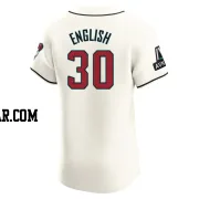 Tristin English Men's Arizona Diamondbacks Cream Elite Home Patch Jersey