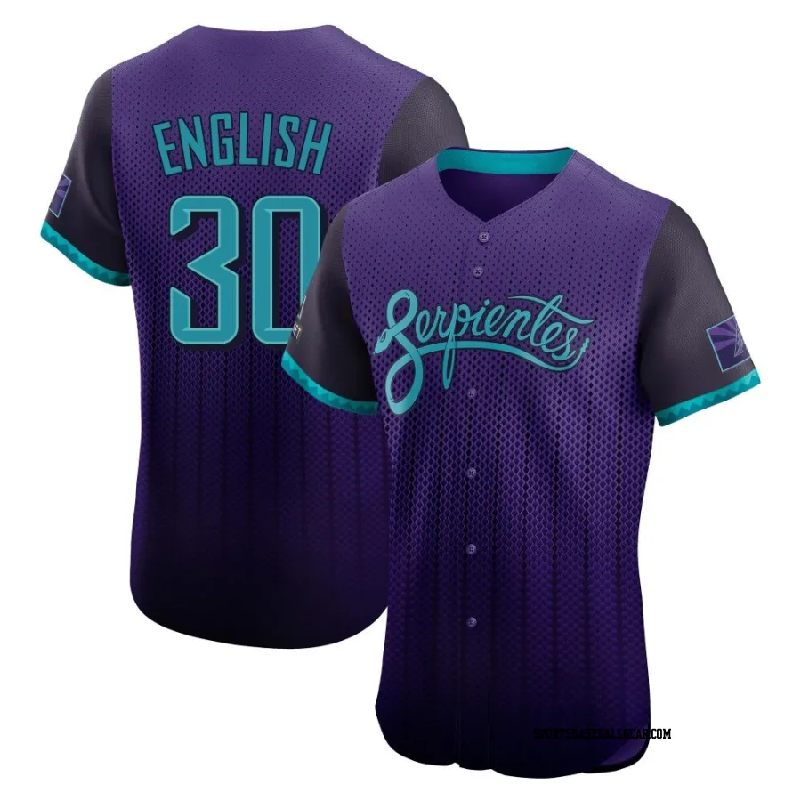 Tristin English Men's Arizona Diamondbacks Purple Elite 2025 City Connect Jersey