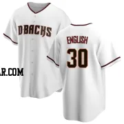 Tristin English Men's Arizona Diamondbacks White Replica Home Jersey