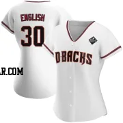 Tristin English Women's Arizona Diamondbacks White Authentic Home 2023 World Series Jersey