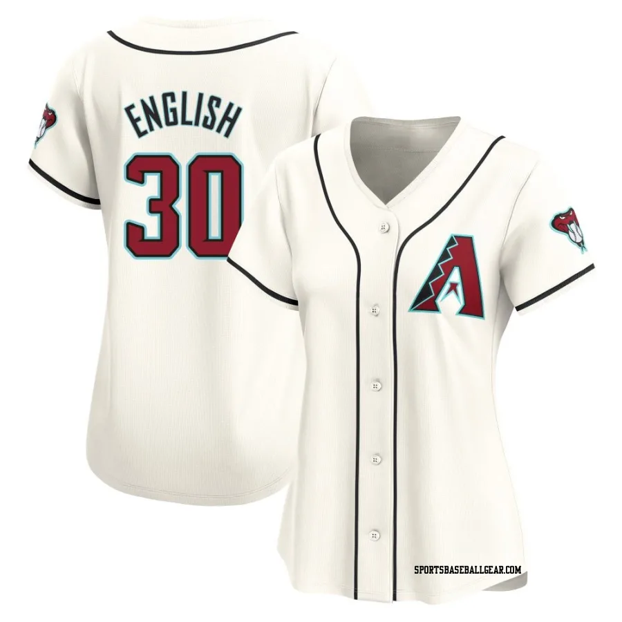 Tristin English Women's Arizona Diamondbacks White Limited Home Jersey