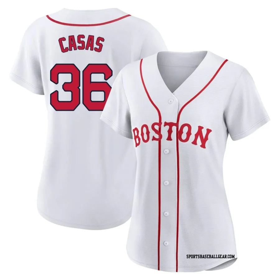Triston Casas Women's Boston Red Sox White Replica 2021 Patriots' Day Jersey