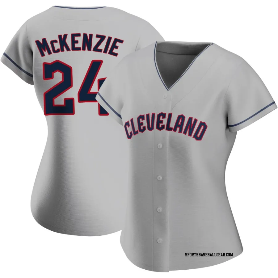 Triston McKenzie Women's Cleveland Guardians Gray Replica Road Jersey