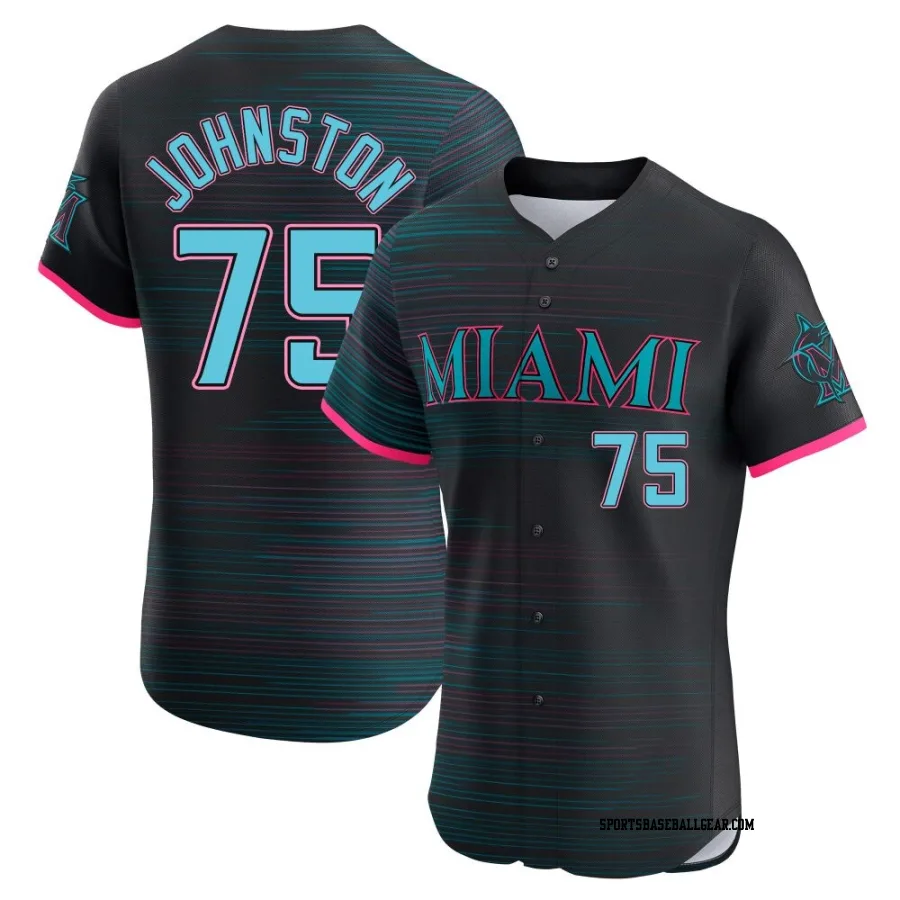 Troy Johnston Men's Miami Marlins Black Elite 2025 City Connect Jersey