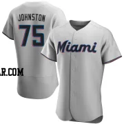 Troy Johnston Men's Miami Marlins Gray Authentic Road Jersey
