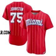 Troy Johnston Men's Miami Marlins Red Authentic 2021 City Connect Jersey