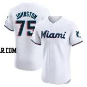 Troy Johnston Men's Miami Marlins White Elite Home Jersey