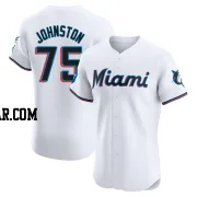 Troy Johnston Men's Miami Marlins White Elite Home Patch Jersey