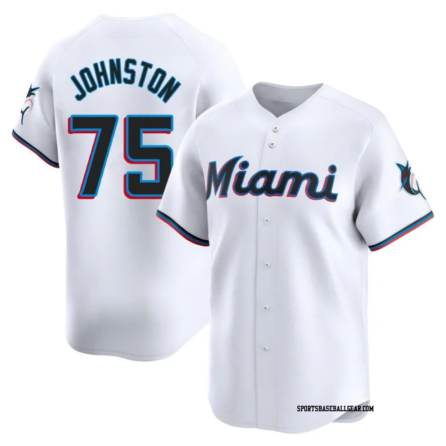 Troy Johnston Men's Miami Marlins White Limited Home Jersey