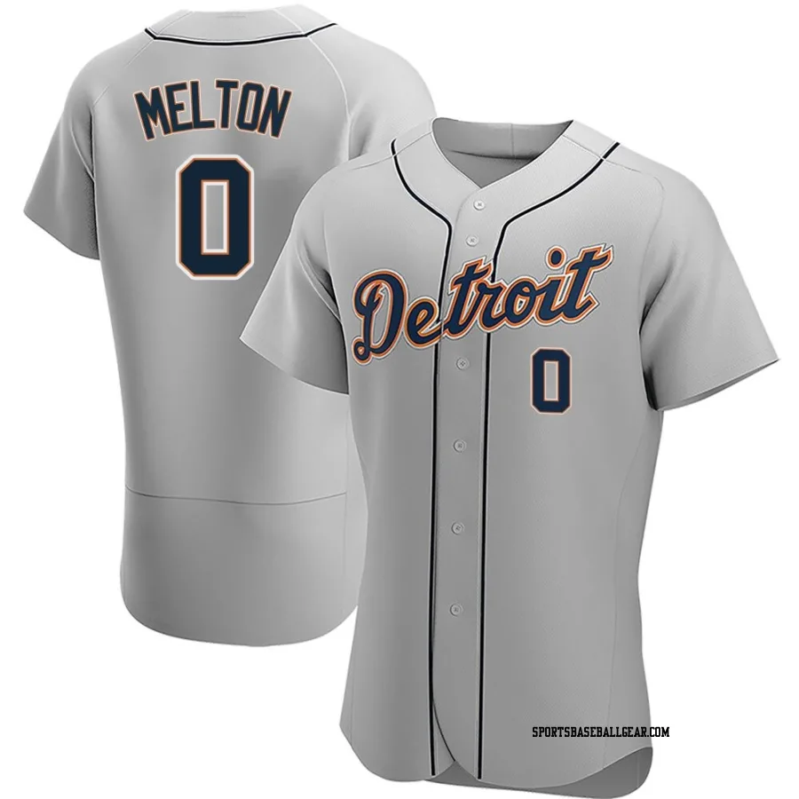 Troy Melton Men's Detroit Tigers Gray Authentic Road Jersey