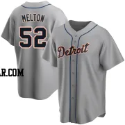 Troy Melton Men's Detroit Tigers Gray Replica Road Jersey