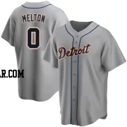 Troy Melton Men's Detroit Tigers Gray Replica Road Jersey
