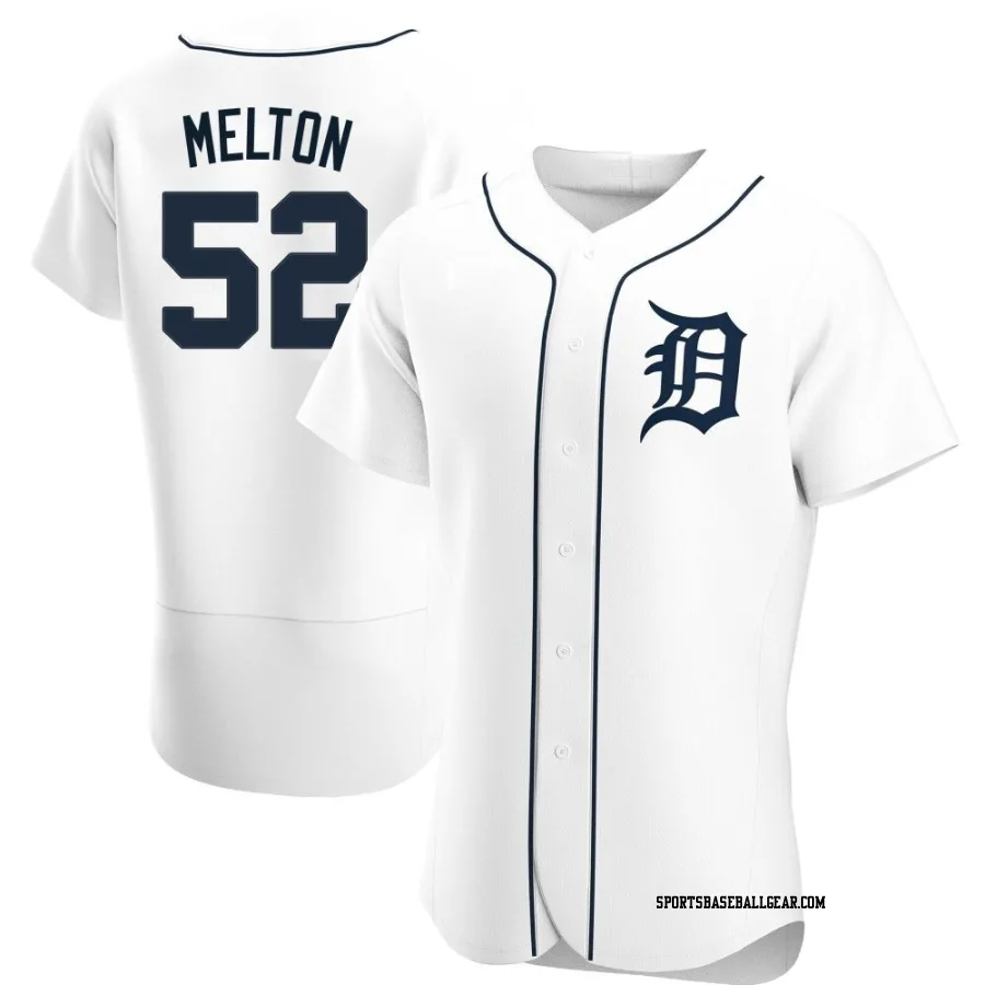 Troy Melton Men's Detroit Tigers White Authentic Home Jersey