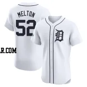 Troy Melton Men's Detroit Tigers White Elite Home Patch Jersey