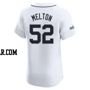 Troy Melton Men's Detroit Tigers White Elite Home Patch Jersey