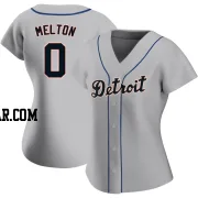 Troy Melton Women's Detroit Tigers Gray Authentic Road Jersey