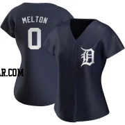 Troy Melton Women's Detroit Tigers Navy Replica Alternate Jersey