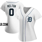 Troy Melton Women's Detroit Tigers White Authentic Home Jersey