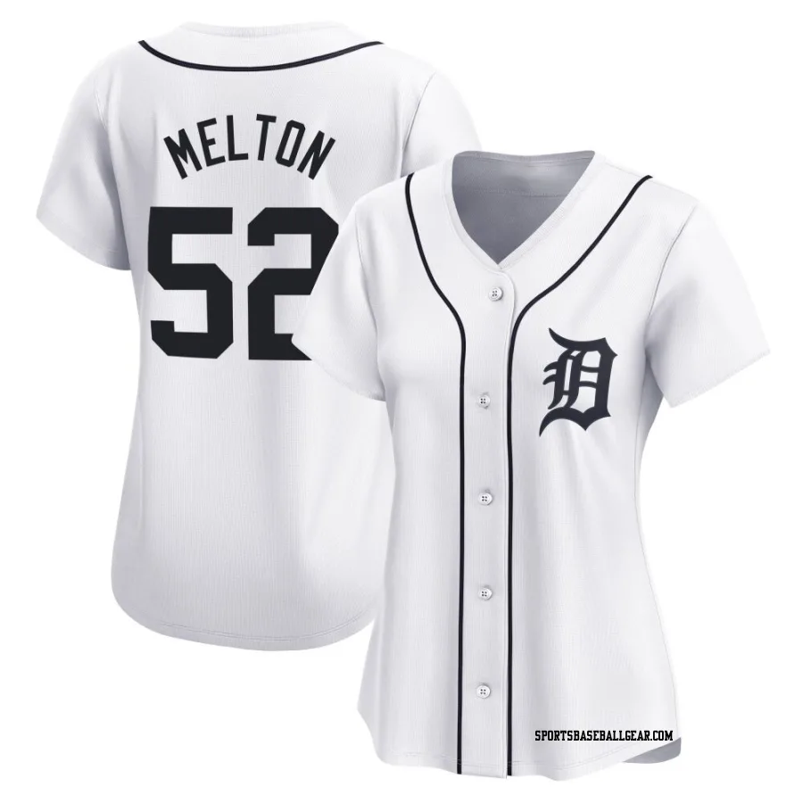 Troy Melton Women's Detroit Tigers White Limited Home Jersey