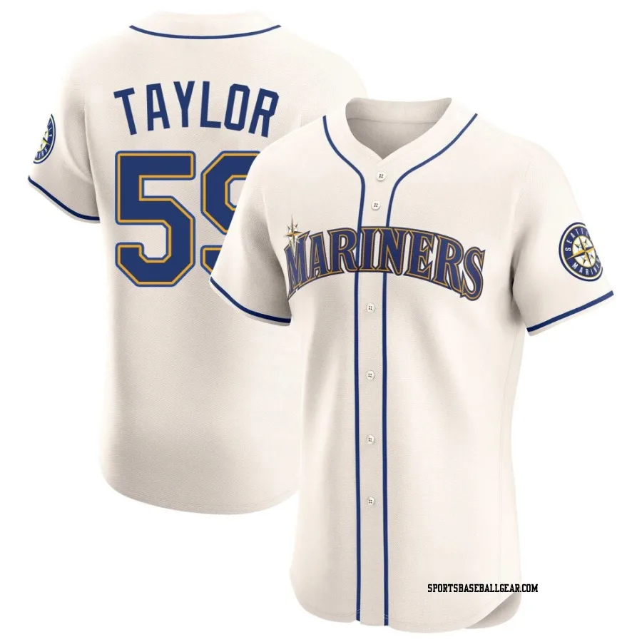 Troy Taylor Men's Seattle Mariners Cream Elite Alternate Jersey