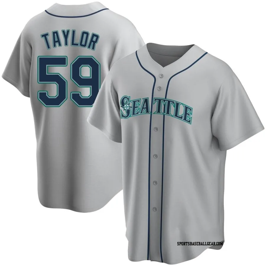 Troy Taylor Men's Seattle Mariners Gray Replica Road Jersey