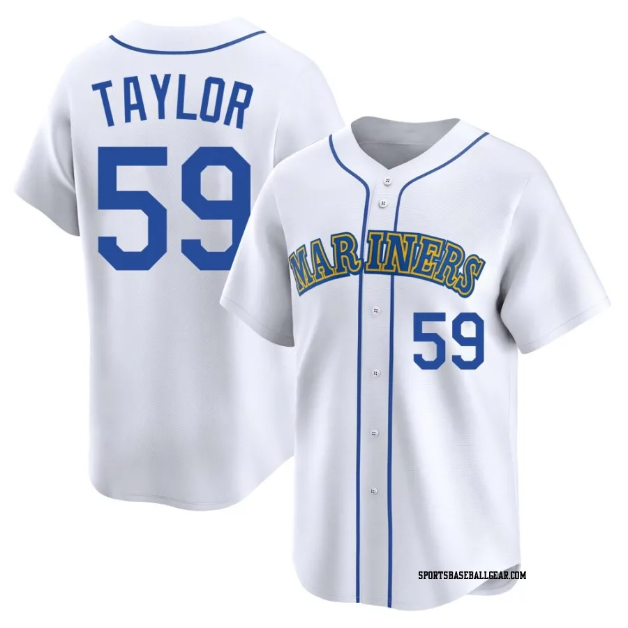 Troy Taylor Youth Seattle Mariners White Limited Throwback Cooperstown Collection Jersey