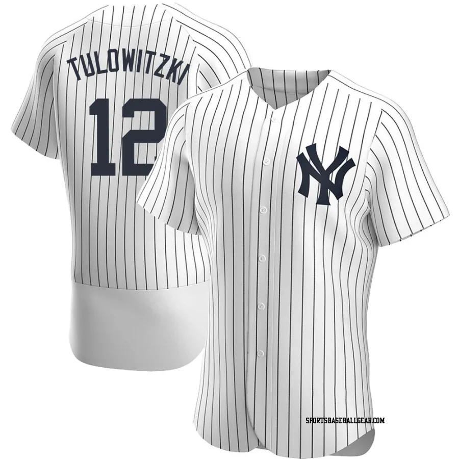Troy Tulowitzki Men's New York Yankees White Authentic Home Jersey