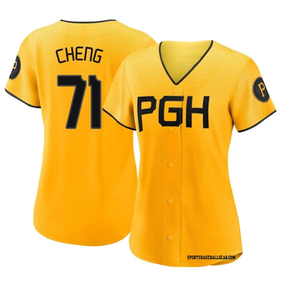 Tsung-Che Cheng Women's Pittsburgh Pirates Gold Authentic 2023 City Connect Jersey