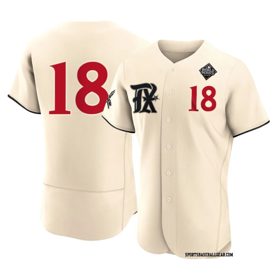 Tucker Barnhart Men's Texas Rangers Cream Authentic 2023 City Connect 2023 World Series Jersey