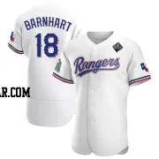 Tucker Barnhart Men's Texas Rangers White Authentic Home 2023 World Series Jersey