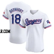 Tucker Barnhart Men's Texas Rangers White Elite Home Jersey