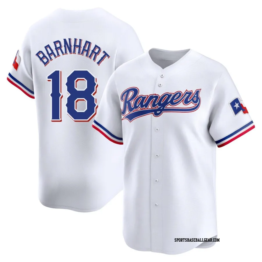 Tucker Barnhart Men's Texas Rangers White Limited Home Jersey